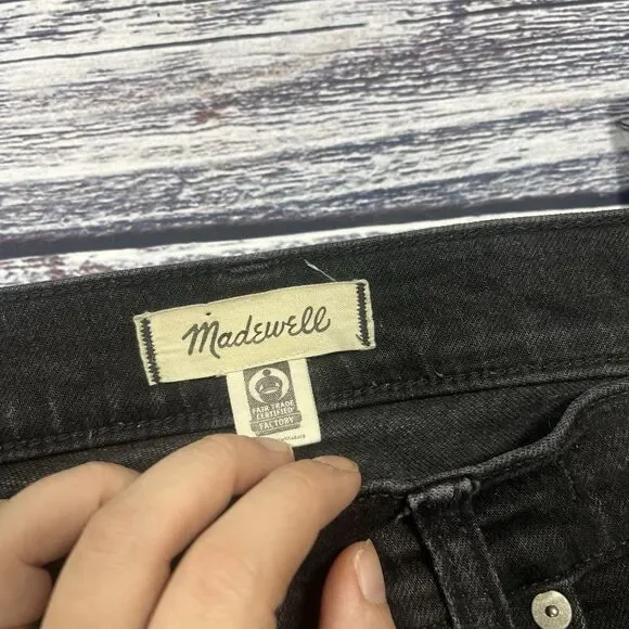 Madewell The Mid Rise Perfect Vintage Jean Clean Black NH629 Women’s Size 30 - Picture 3 of 7
